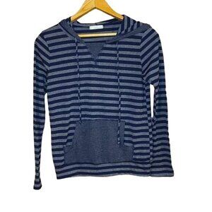 Funky Story Medium Hooded Long Sleeve Striped Shirt